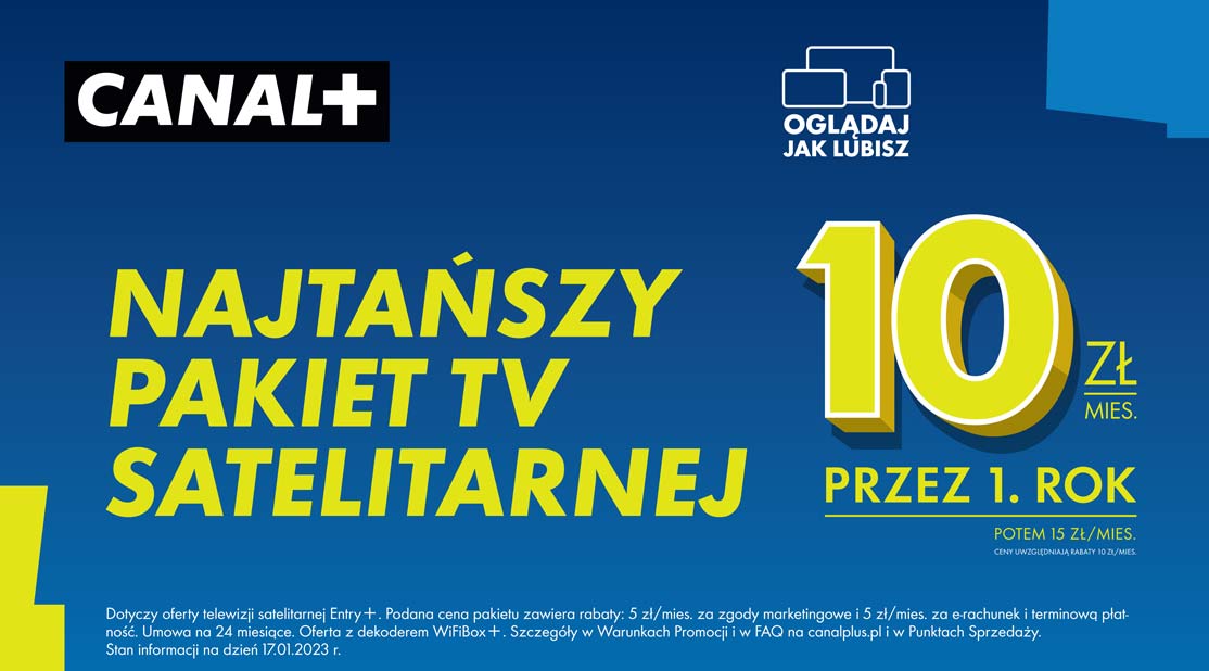 Naktańszy pakiet TV Canal Plus